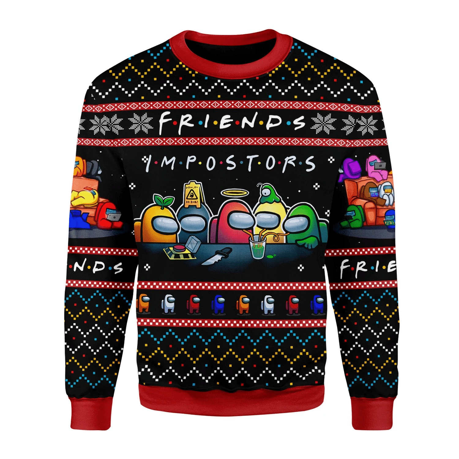 Among Us Imposter Friends Ugly Sweater, Among Us Imposter Friends Christmas Sweater, Among Us Gift, Among Us Imposter Friends Shirt