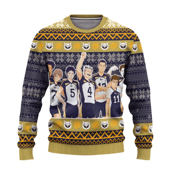 Haikyuu Anime Fukurodani Academy 8 Ugly Sweater Gifts, Haikyuu Anime Gift Fan Ugly Sweater 745