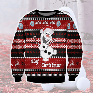 Frozen Olaf Ho Ho Ho Full Print Ugly Christmas Sweater