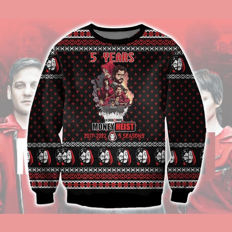 Money Heist Ugly Sweatshirt, Christmas Ugly Sweater