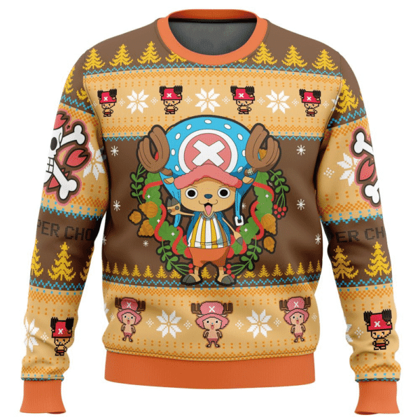 One Piece Anime Tony Tony Chopper 2 Ugly Sweater Gifts, One Piece Anime Gift Fan Ugly Sweater 111