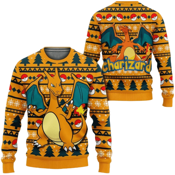 Pokemon Anime Charizard 30 Ugly Sweater, Pokemon Anime Gift Fan Ugly Sweater 155