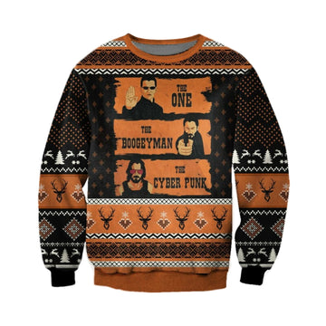 The One The Boogeyman And The Cyber Punk Ugly Christmas Sweater