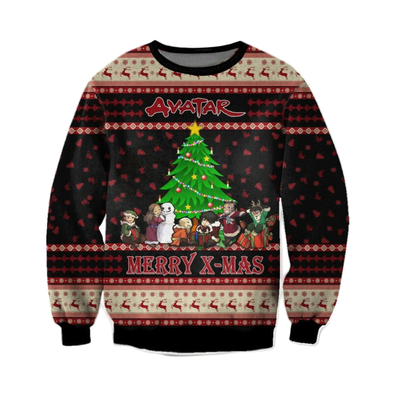 Team Avatar The Last Airbender Ugly Christmas Sweater