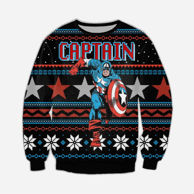 Captain America Ugly Christmas Sweater