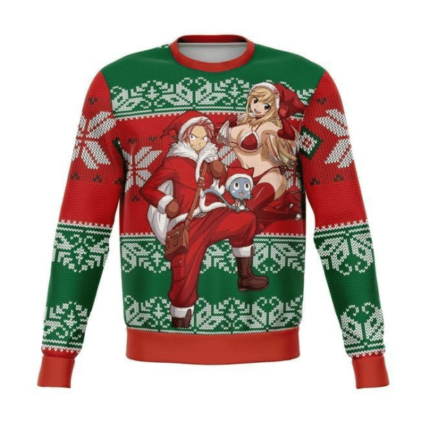 Fairy Tail Anime Christmas 3 Ugly Sweater Gifts, Fairy Tail Anime Gift Fan Ugly Sweater 578
