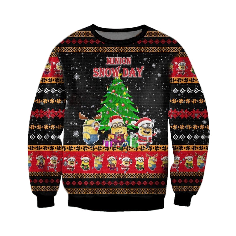 Minions Ugly Sweatshirt, Christmas Ugly Sweater