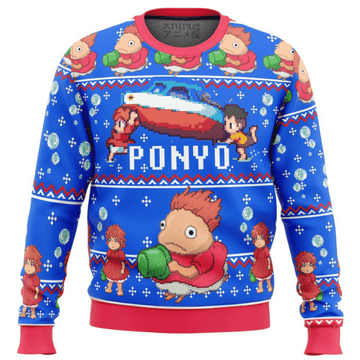 Ponyo Ghibli Miyazaki 2 Ugly Sweater Gifts, Ponyo Ghibli Miyazaki Gift Fan Ugly Sweater 173