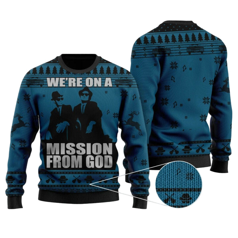 Mission From God Ugly Christmas Sweater