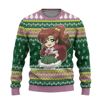 Sailor Moon Anime Sailor Jupiter 8 Ugly Sweater Gifts,sailor Moon Anime Gift Fan Ugly Sweater 131