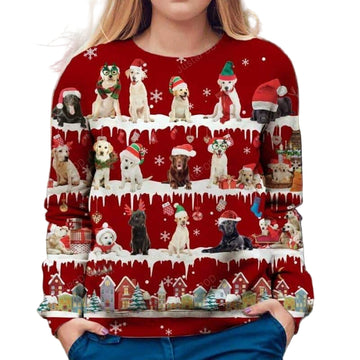 Labrador Retriever Snow Christmas 3d Ugly Sweater