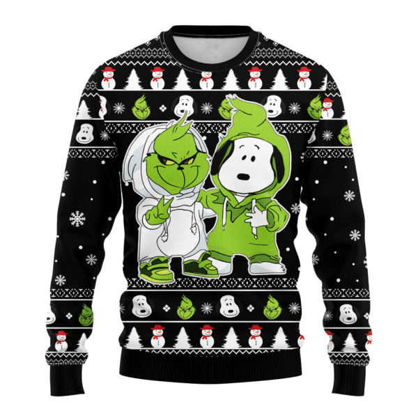 Grinch And Snoopy Ugly Sweater Gifts, Snoopy Gift Fan Ugly Sweater 158