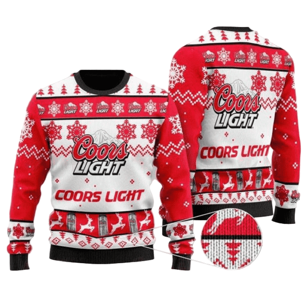 Coors Light 2 Ugly Sweater Gifts, Coors Light Gift Fan Ugly Sweater 654
