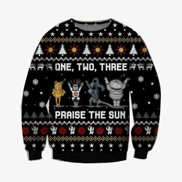 One Two Three Praise The Sun Ugly Sweater, One Two Three Praise The Sun Christmas Shirt 488