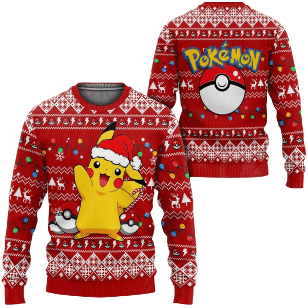 Pokemon Anime Pikachu 33 Ugly Sweater, Pokemon Anime Gift Fan Ugly Sweater 102