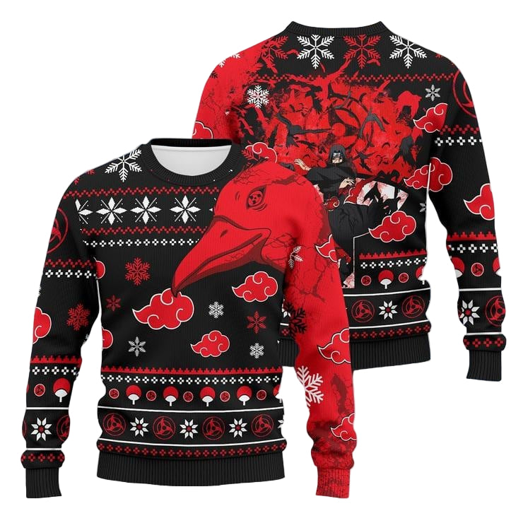 Akastsuki Naruto Anime Ugly Christmas Sweater