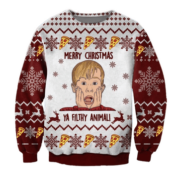 Merry Christmas Ya Filthy Kevin Sweater Ugly Christmas Sweater