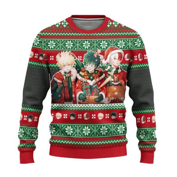 My Hero Academia Anime 24 Ugly Sweater Gifts, My Hero Academia Anime Gift Fan Ugly Sweater 475