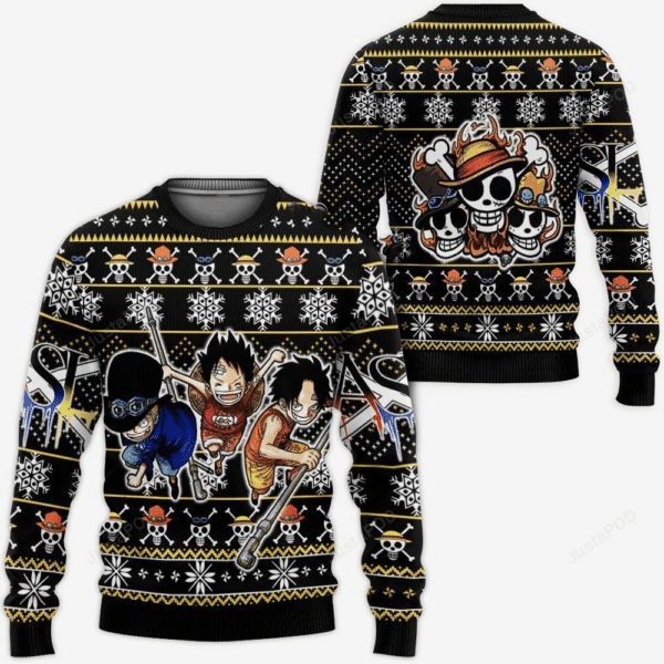 One Piece Anime Asl Pirates 13 Ugly Sweater, One Piece Anime Gift Fan Ugly Sweater 728