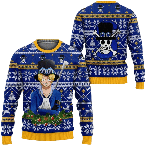 One Piece Anime Sabo 18 Ugly Sweater Gifts, One Piece Anime Gift Fan Ugly Sweater 169