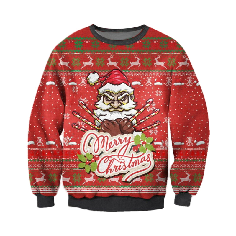 Christmas Santa Claws Sweater, Ugly Sweatshirt