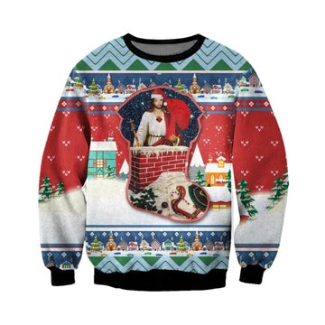 Funny Jesus Santa Claus Custom Ugly Christmas Sweater