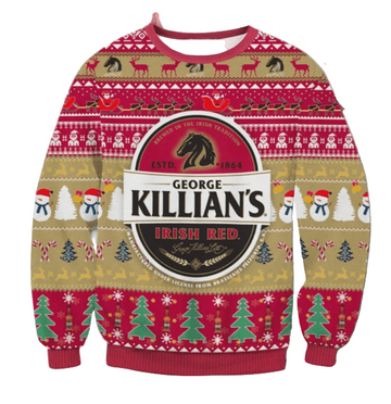 Killians Red George Beer Irish Red Ugly Sweater Gifts, Killians Red George Beer Irish Red Gift Fan Ugly Sweater 274