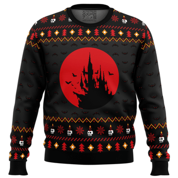 Castlevania Creepy Castle Ugly Sweater Gifts, Castlevania Creepy Castle Gift Fan Ugly Sweater 711