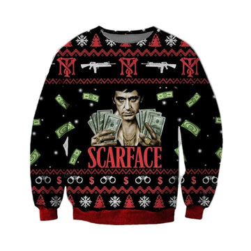 Scarface Ugly Christmas Sweater