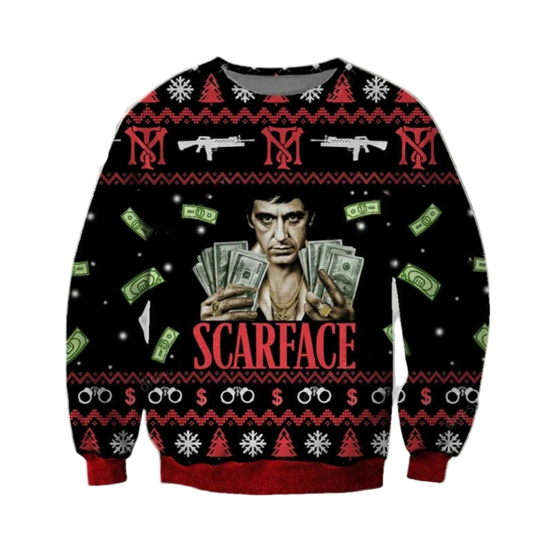 Scarface Ugly Christmas Sweater