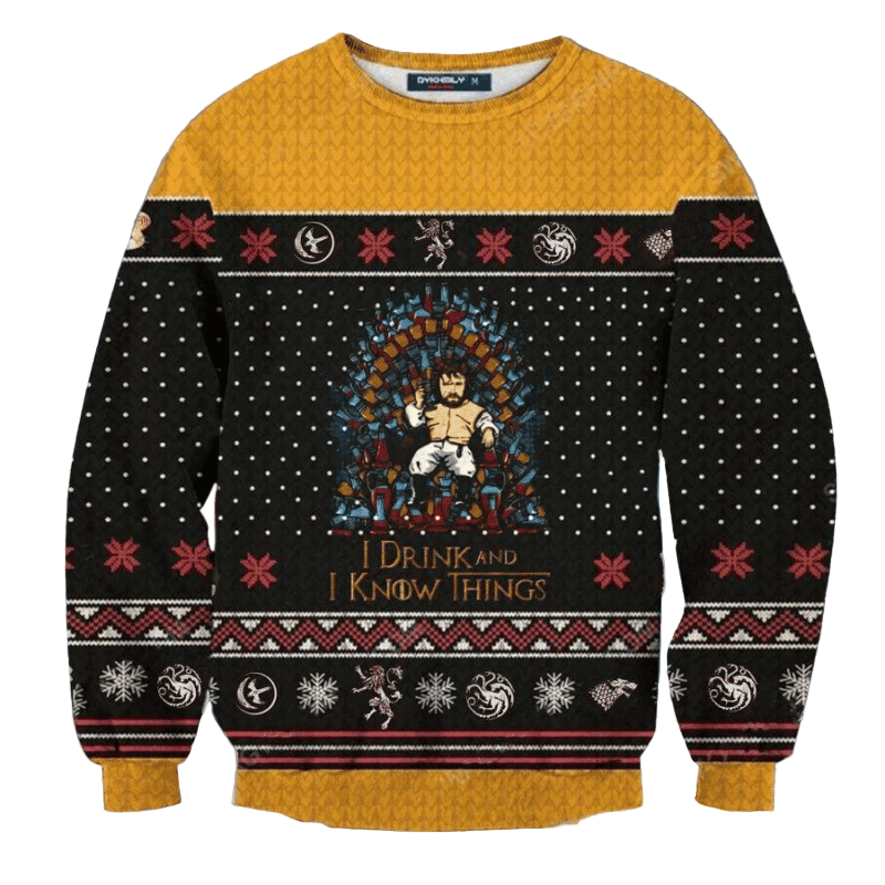 I Drink And I Know Things Christmas Ugly Christmas Sweater