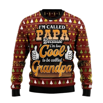 Too Cool To Be Called Grandpa Christmas Ugly Christmas Sweater