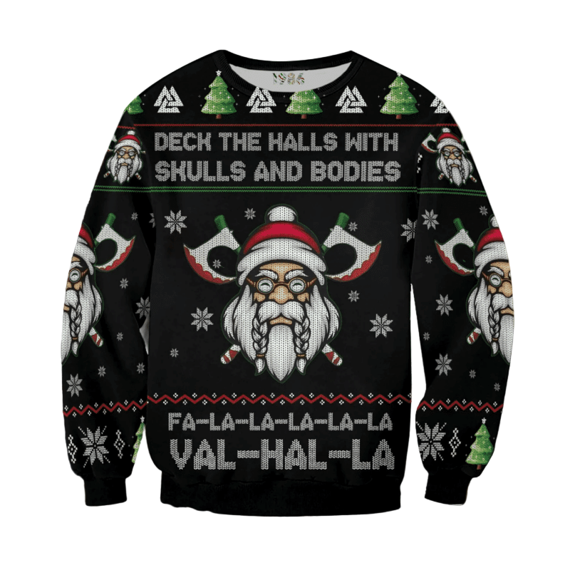 Viking Santa Claus Ugly Christmas Sweater