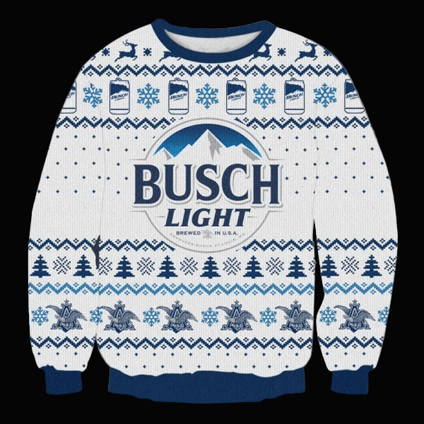Busch Light Beer 10 Ugly Sweater Gifts, Busch Beer Gift Fan Ugly Sweater 207