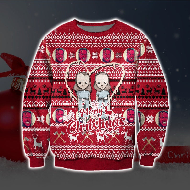 Grady Twins, Chucky Merry Christmas Ugly Sweatshirt, Christmas Ugly Sweater