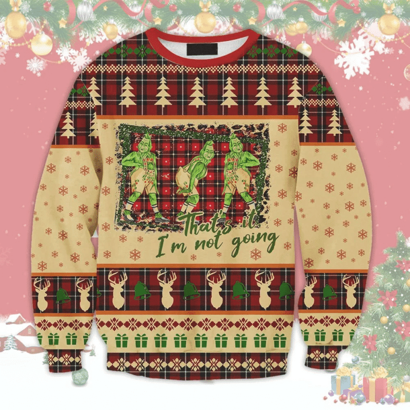 That's It I'm Not Going Ugly Sweatshirt, Jaws Shark Ugly Christmas Sweater