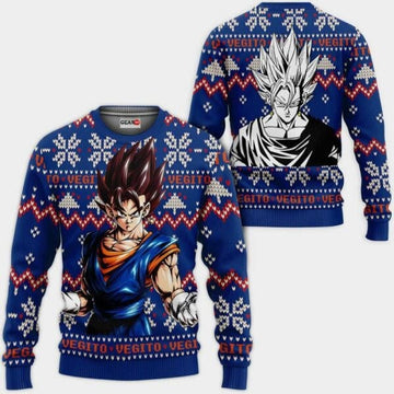 Vegito Ugly Christmas Sweater Anime Dragon Ball Xmas Gifts 1k101,dragon Ball Anime Xmas Christmas Gift Fan 669