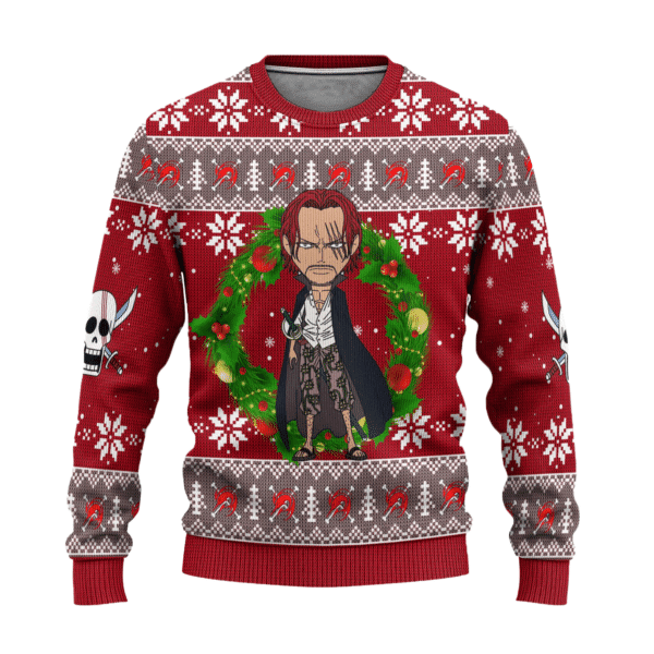 One Piece Anime Shanks 53 Ugly Sweater, One Piece Anime Gift Fan Ugly Sweater 387