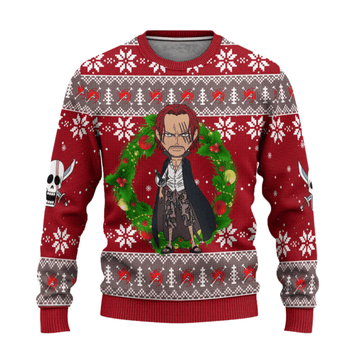 One Piece Anime Shanks 53 Ugly Sweater, One Piece Anime Gift Fan Ugly Sweater 387