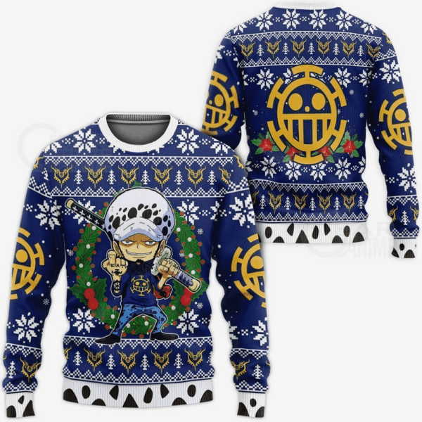 One Piece Anime Trafalgar D. Water Law 28 Ugly Sweater, One Piece Anime Gift Fan Ugly Sweater 99