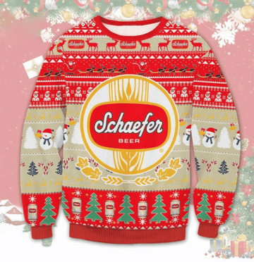 Schaefer Beer Ugly Sweater Gifts, Schaefer Beer Gift Fan Ugly Sweater 919