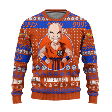 Dragon Ball Anime Krillin 9 Ugly Sweater Gifts, Dragon Ball Anime Gift Fan Ugly Sweater 370
