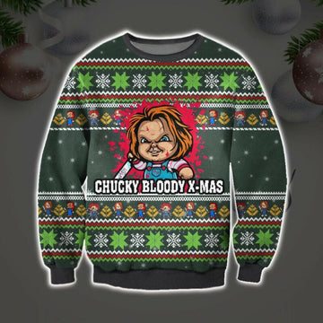 Chucky Merry Christmas Ugly Sweatshirt, Christmas Ugly Sweater
