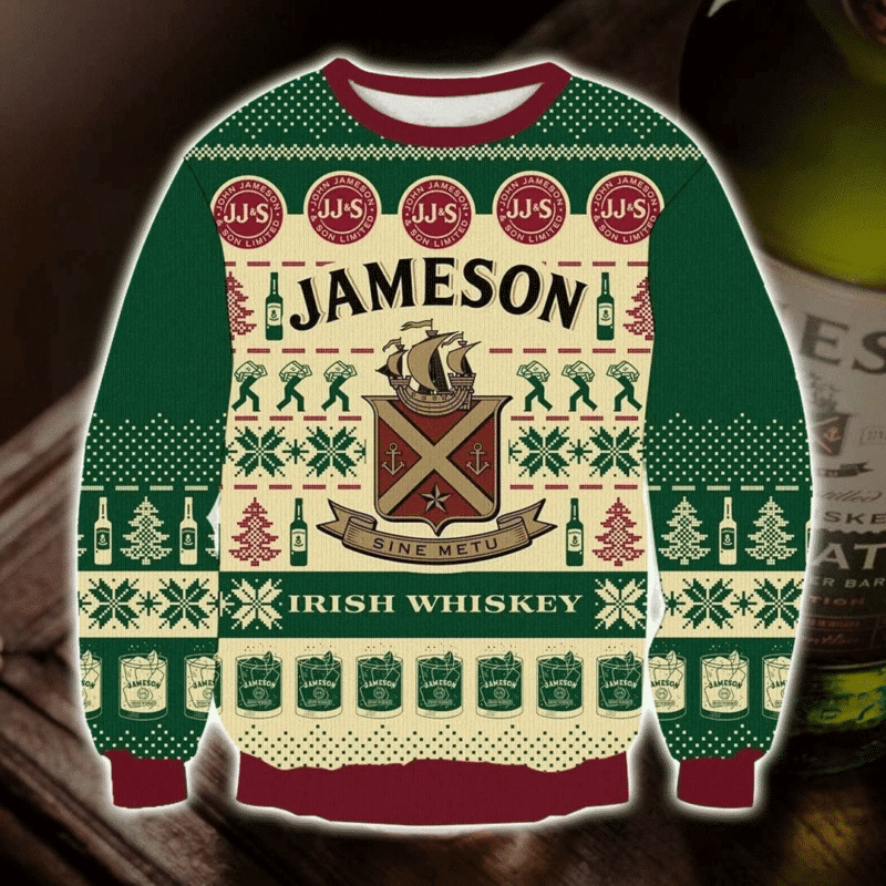 Jameson Irish Whiskey Ugly Christmas Sweater