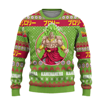 Dragon Ball Anime Broly 17 Ugly Sweater Gifts, Dragon Ball Anime Gift Fan Ugly Sweater 201