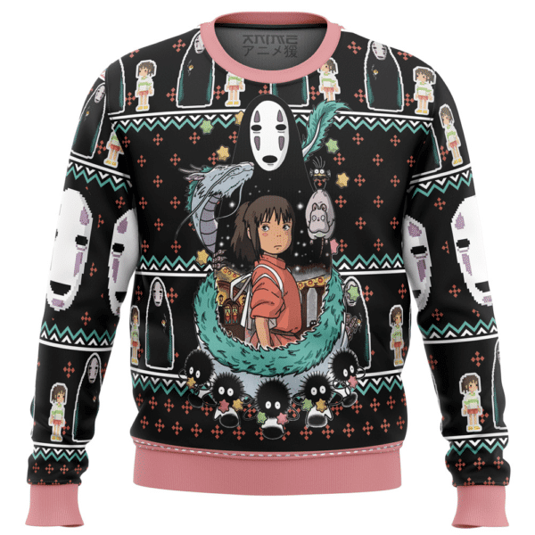 Studio Ghibli Spirited Away 3 Ugly Sweater Gifts, Studio Ghibli Spirited Away Gift Fan Ugly Sweater 807