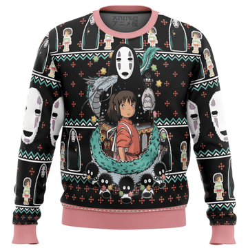 Studio Ghibli Spirited Away 3 Ugly Sweater Gifts, Studio Ghibli Spirited Away Gift Fan Ugly Sweater 807