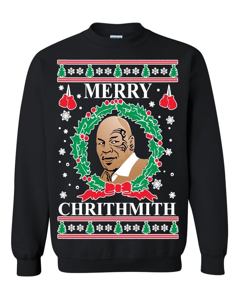 Mike Tyson Merry Chrithmith Merry Christmas Ugly Sweatshirt, Christmas Ugly Sweater