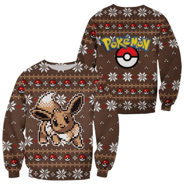 Pokemon Anime Eevee 39 Ugly Sweater, Pokemon Anime Gift Fan Ugly Sweater 264
