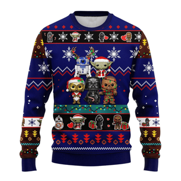 Star Wars 2 Ugly Sweater Gifts, Star Wars Gift Fan Ugly Sweater 569